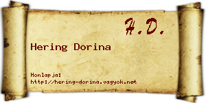 Hering Dorina névjegykártya